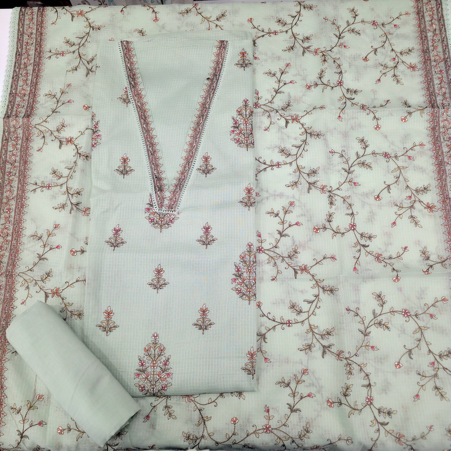 Javer Kota Silk Thread Work Dress Material for Women
