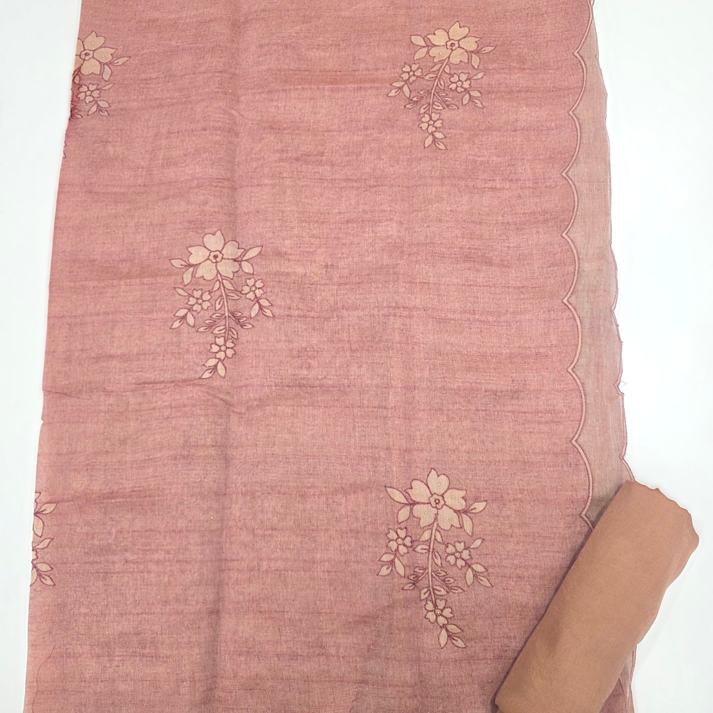Javer Tissue Silk Applique Dress Material for Women
