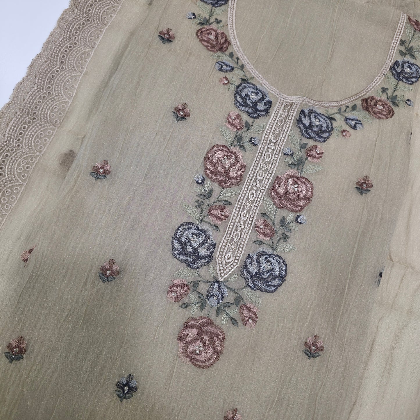 Javer Tissue Silk Thread Work Dress Material for Women