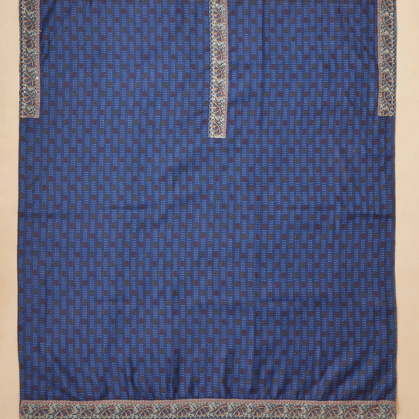 Javer Chanderi Silk Floral Kantha Work Unstitched Suit Set for Women