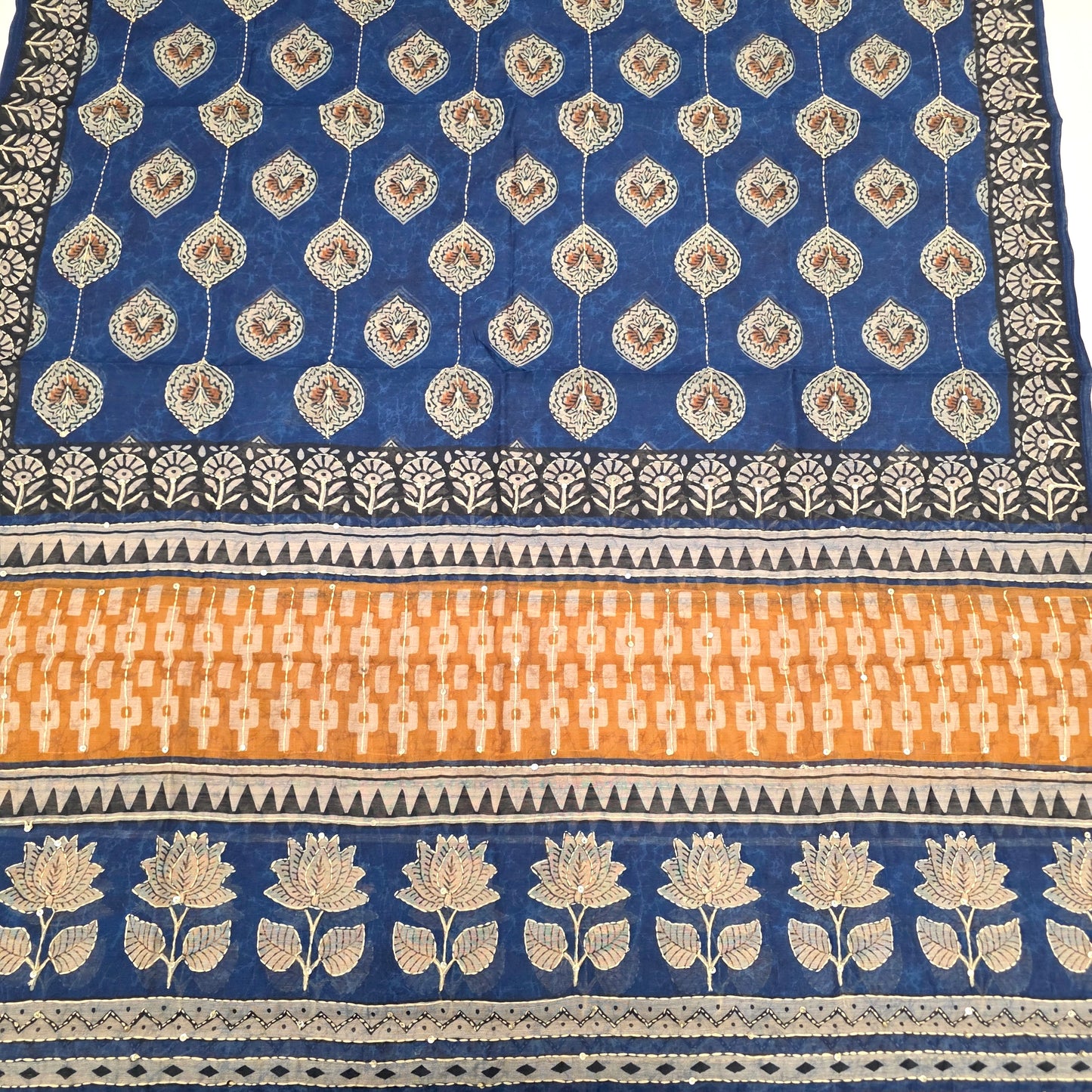 Javer Chanderi Silk Kantha Work Dress Material for Women