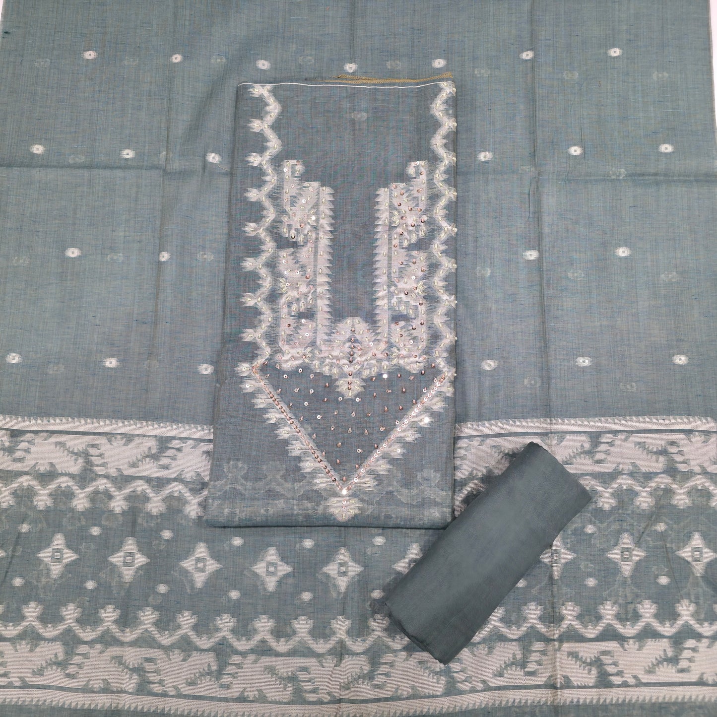 Javer Chanderi Silk Sequence Work Dress Material for Women