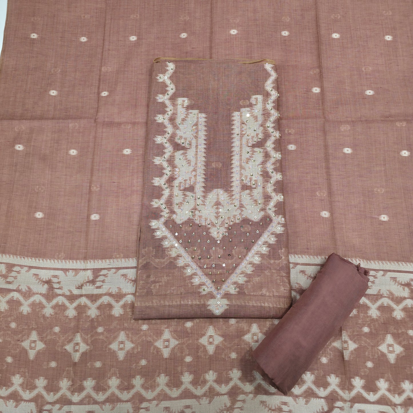 Javer Chanderi Silk Sequence Work Dress Material for Women