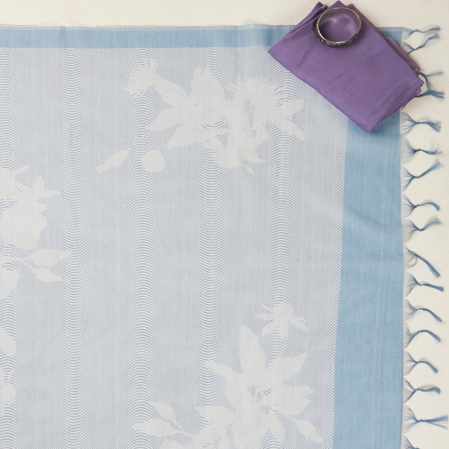 Javer Unstitched Dress Material for Women - Floral Print Organza Thread Work