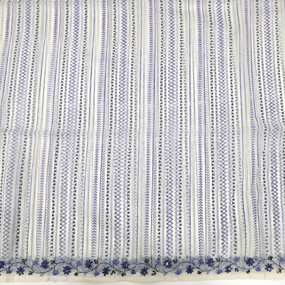 Javer Chanderi Silk Floral French Knots Dress Material for Women