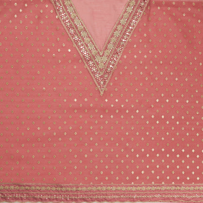 Javer Unstitched Suit Set for Women - Chanderi Silk Banarasi Woven