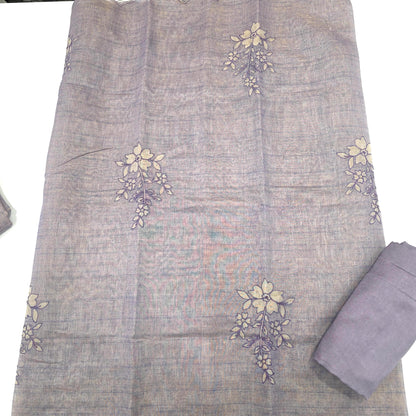 Javer Tissue Silk Applique  Dress Material for Women
