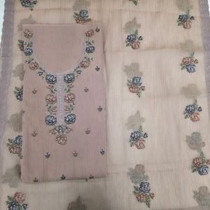  - Javer Tissue Silk Thread Work Dress Material for Women
