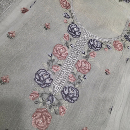 Javer Tissue Silk Thread Work Dress Material for Women