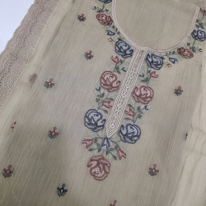 Javer Tissue Silk Thread Work Dress Material for Women