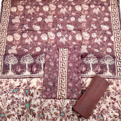 Javer Chanderi Silk Kantha Work Dress Material for Women
