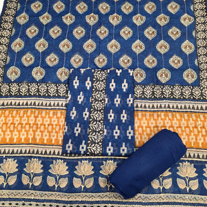 - Javer Chanderi Silk Kantha Work Dress Material for Women