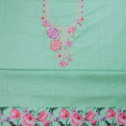 Javer Kota Silk Floral Thread Work Unstitched Dress Material for Women